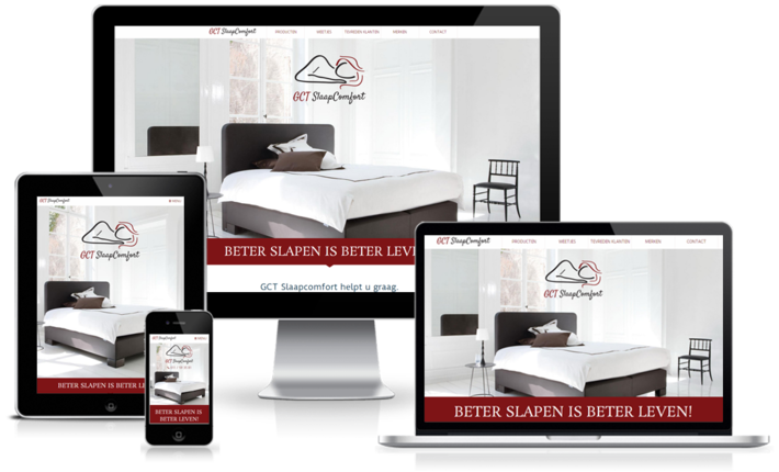 Happit webdesign : project GCT Slaapcomfort